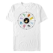Men's Pokemon Evolutions Wheel Graphic Tee White 3X Large